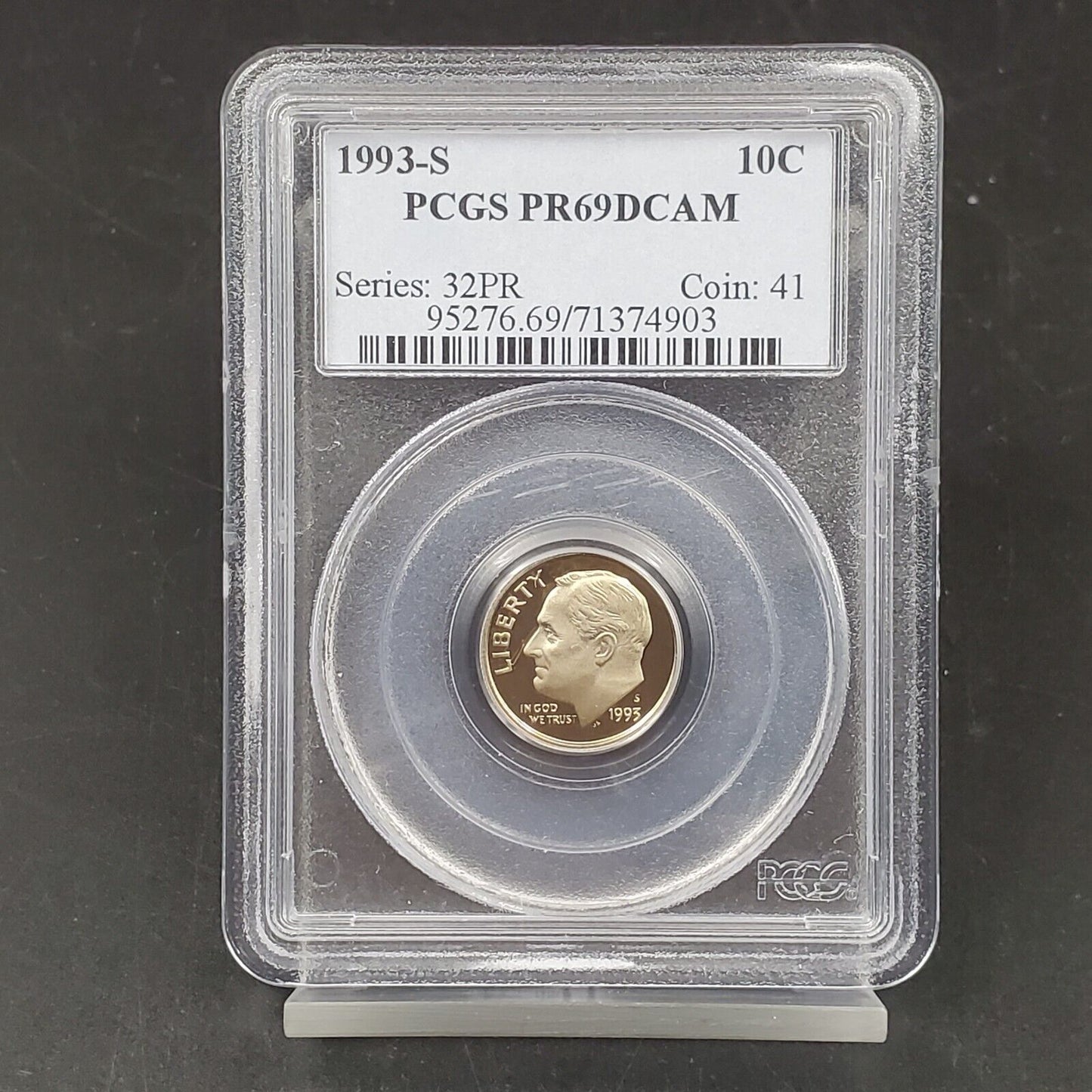 1993 S Roosevelt Clad Dime Proof Coin PCGS PR69 DCAM Deep Cameo #903