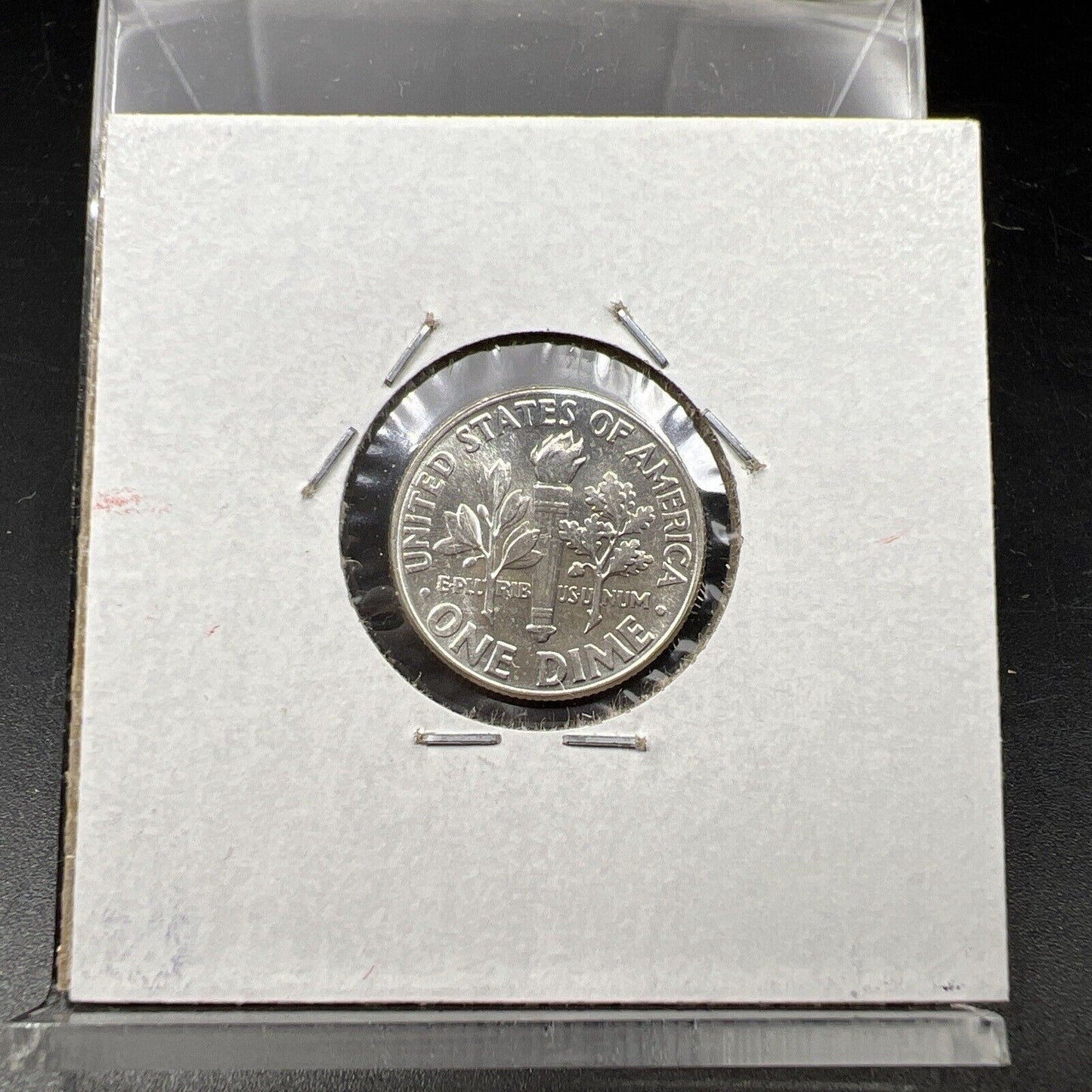 1959 P 10c Roosevelt Silver Dime Coin GEM BU FT Full Torch Die Chip OBV Variety