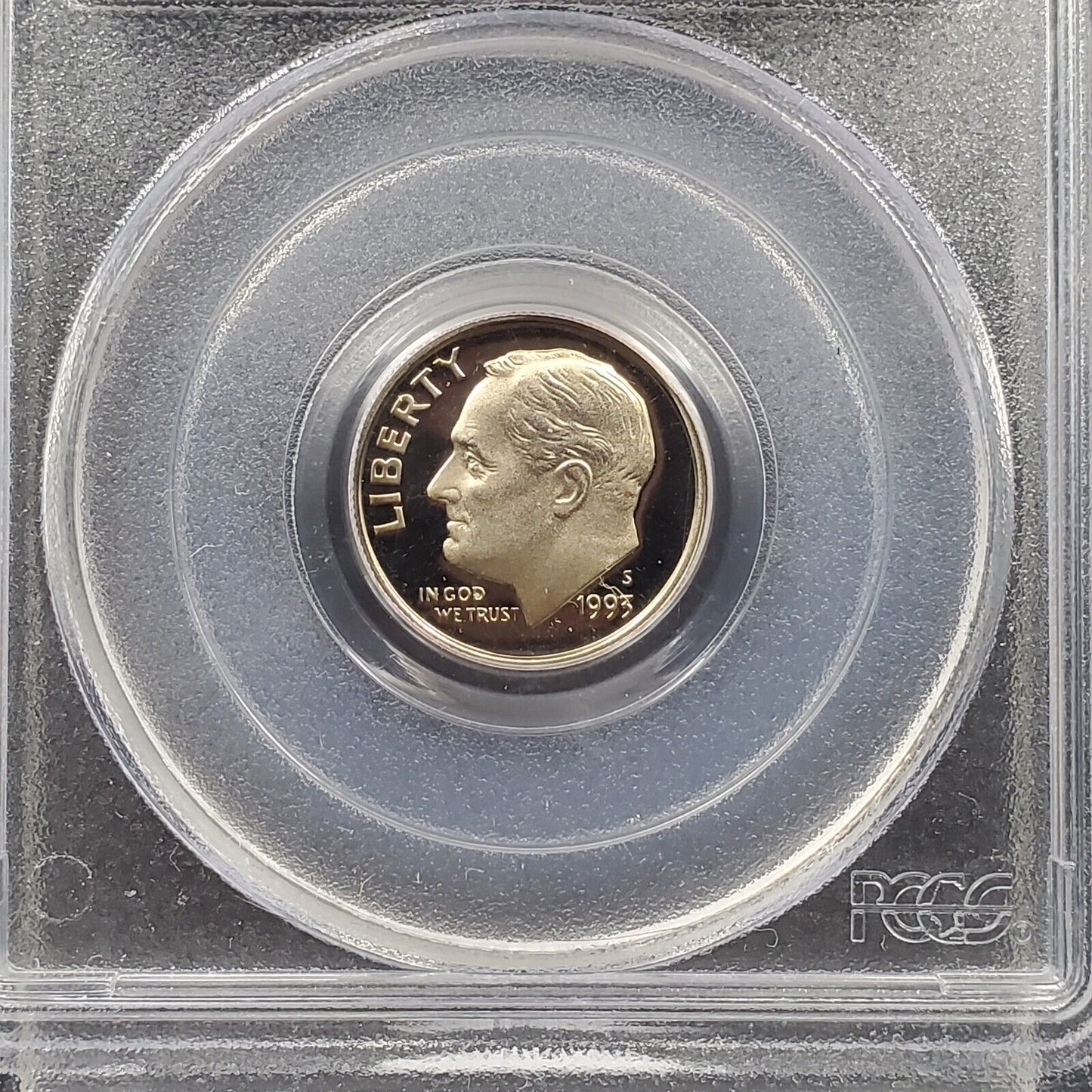 1993 S Roosevelt CLAD Dime Proof Coin PCGS PR69 DCAM Deep Cameo #906