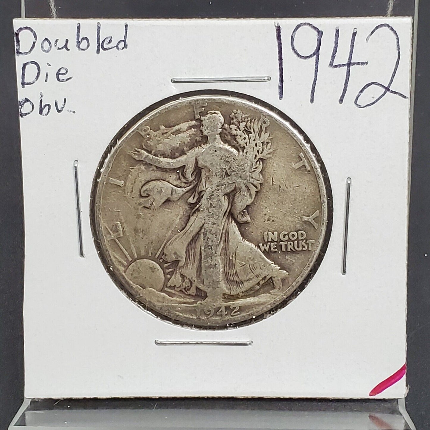 1942 P Walking Liberty DDO 001 Fs-101 Half Dollar Coin Doubled Die Obv Variety G