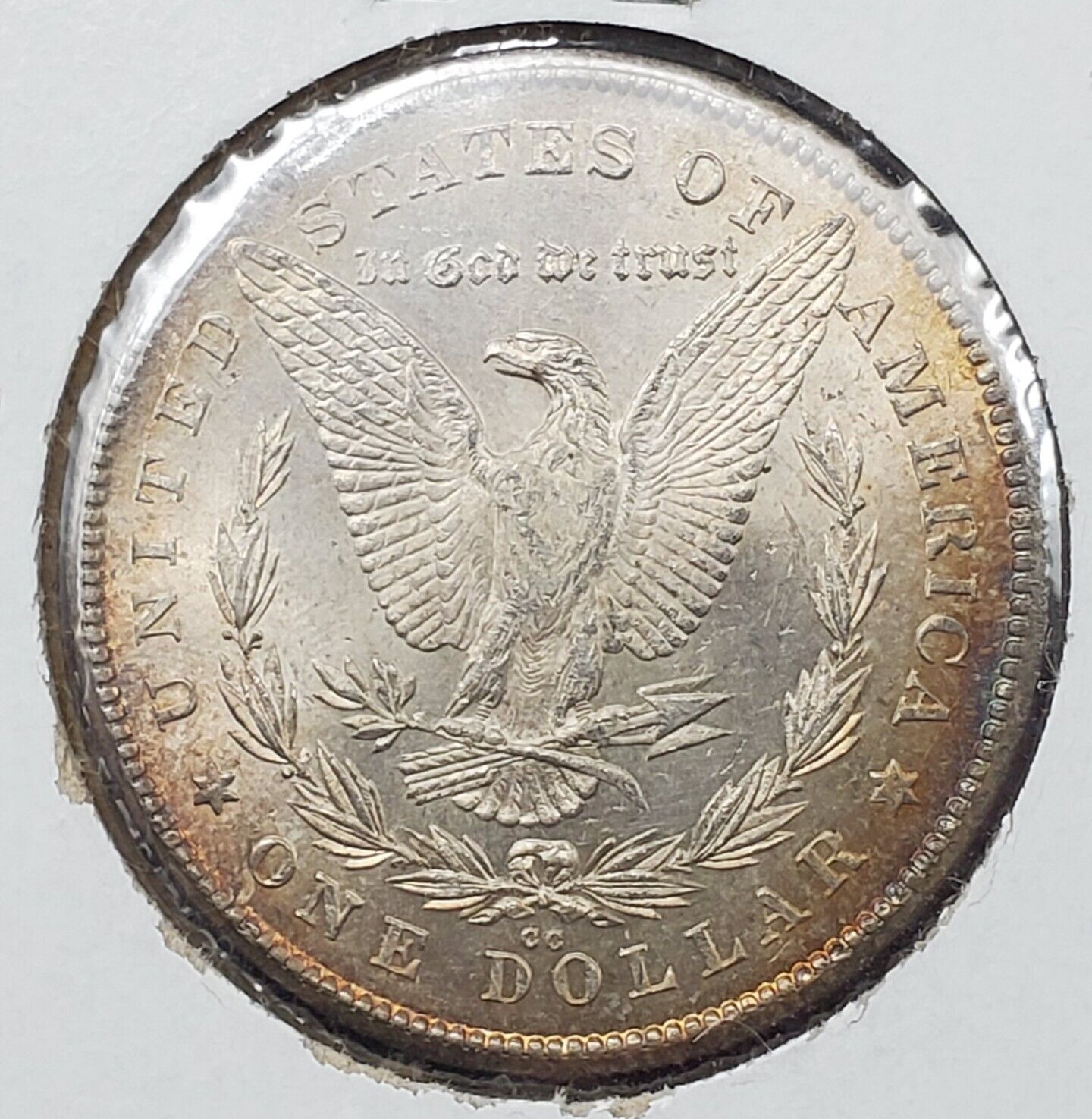 1878 CC Morgan 90% Silver Eagle Dollar Coin AVG BU UNC PQ Amber Toning Toner