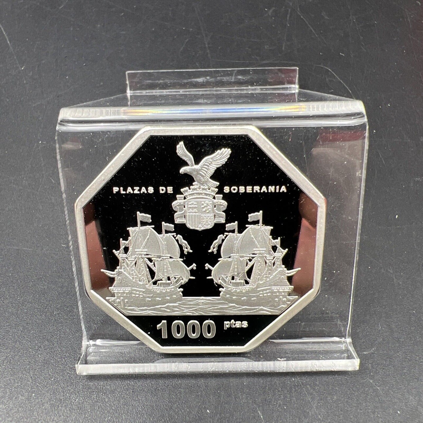 2019 Islas Chafarinas 1000 Pasetas Choice Proof Silver Plated Medal