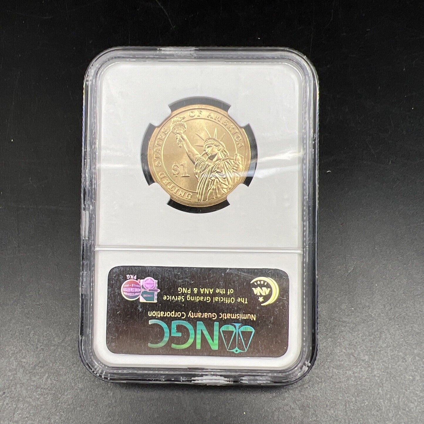 2007 P John Adams Presidential Dollar Coin NGC MS64 SMS Strike