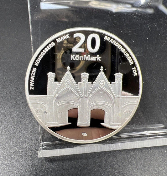 2018 Konigsberg Königsberg 20 Marks Choice Proof Silver Plated Medal