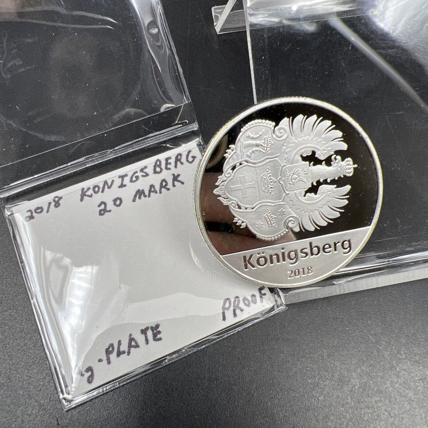 2018 Konigsberg Königsberg 20 Marks Choice Proof Silver Plated Medal