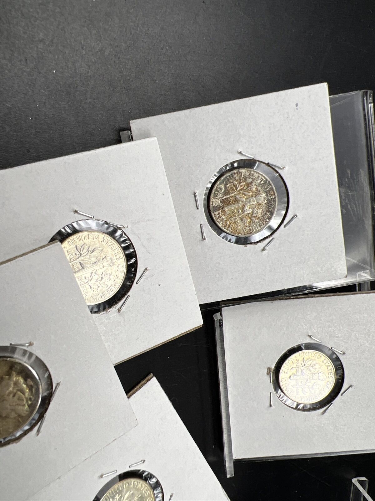 Lot of 8 US 90% Silver Dime Coins Neat Toning Toners Exact Coins Pictured Circ