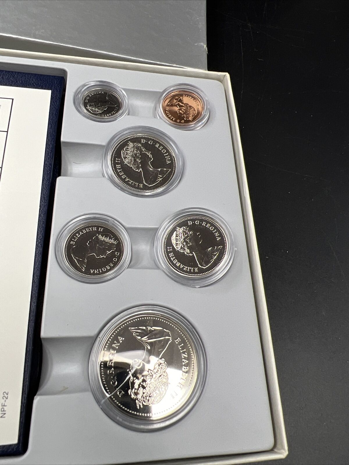 1986 Canada Coin Specimen PL Set Royal Canadian Mint Holder W/ Canoe DOLLAR