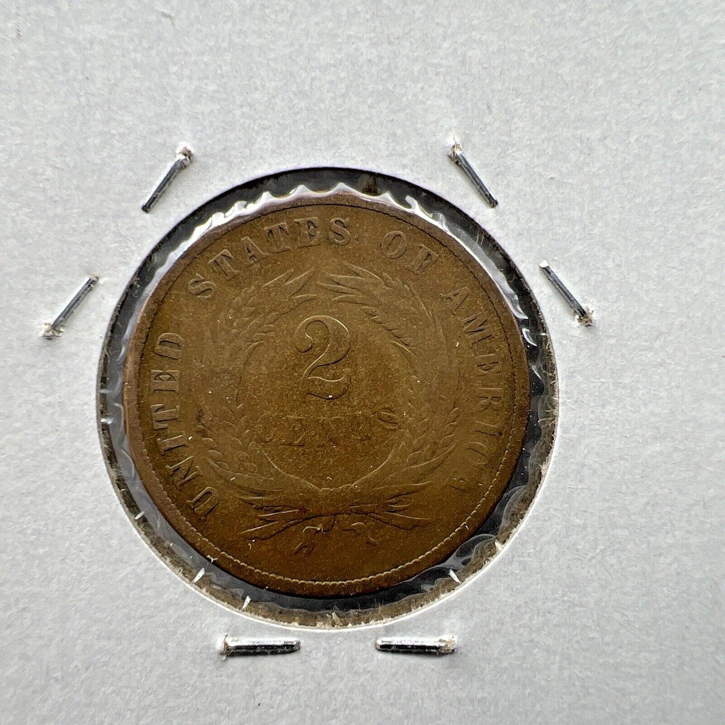 1867 P 2c Two Cent Copper Coin Circulated G / VG