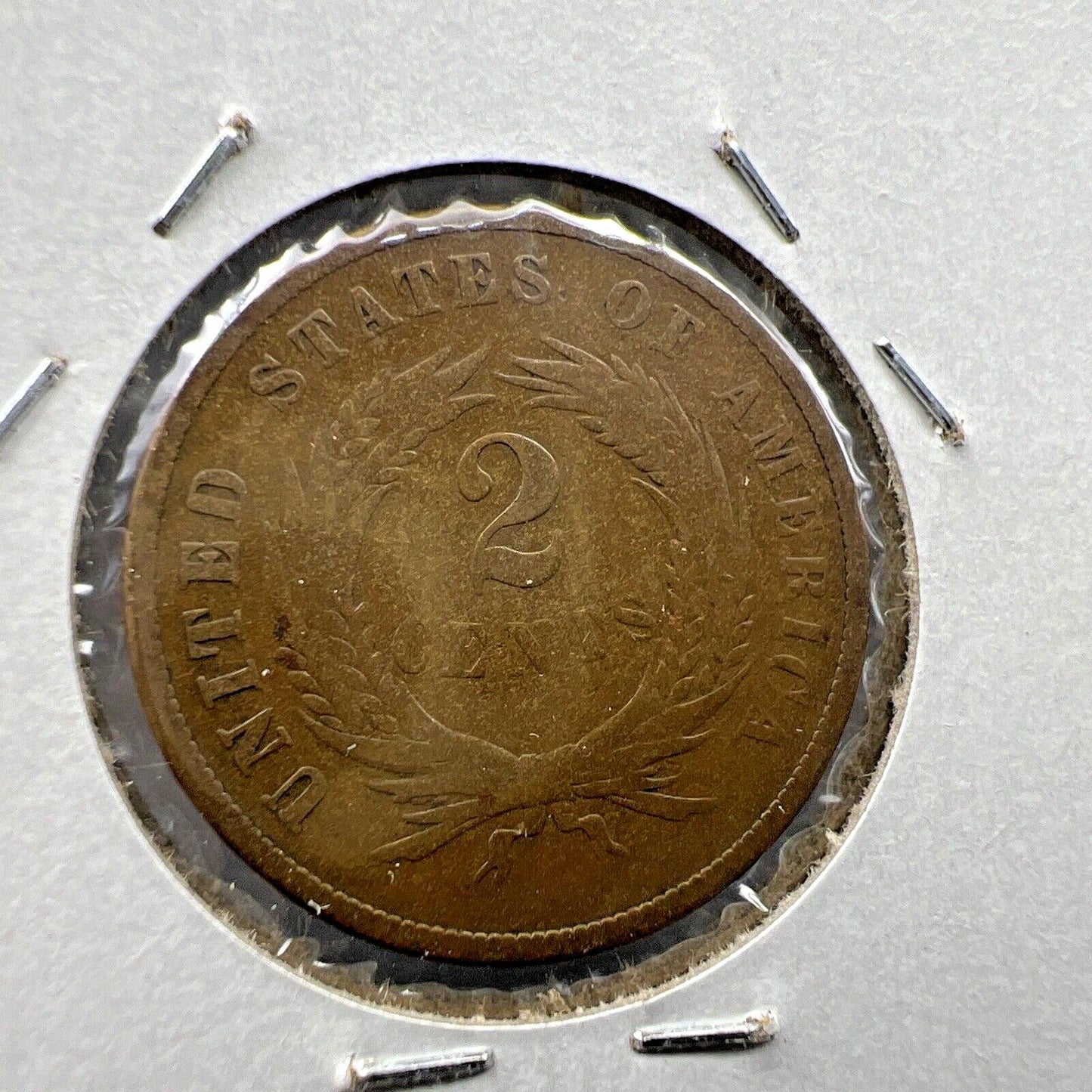1867 P 2c Two Cent Copper Coin Circulated G / VG