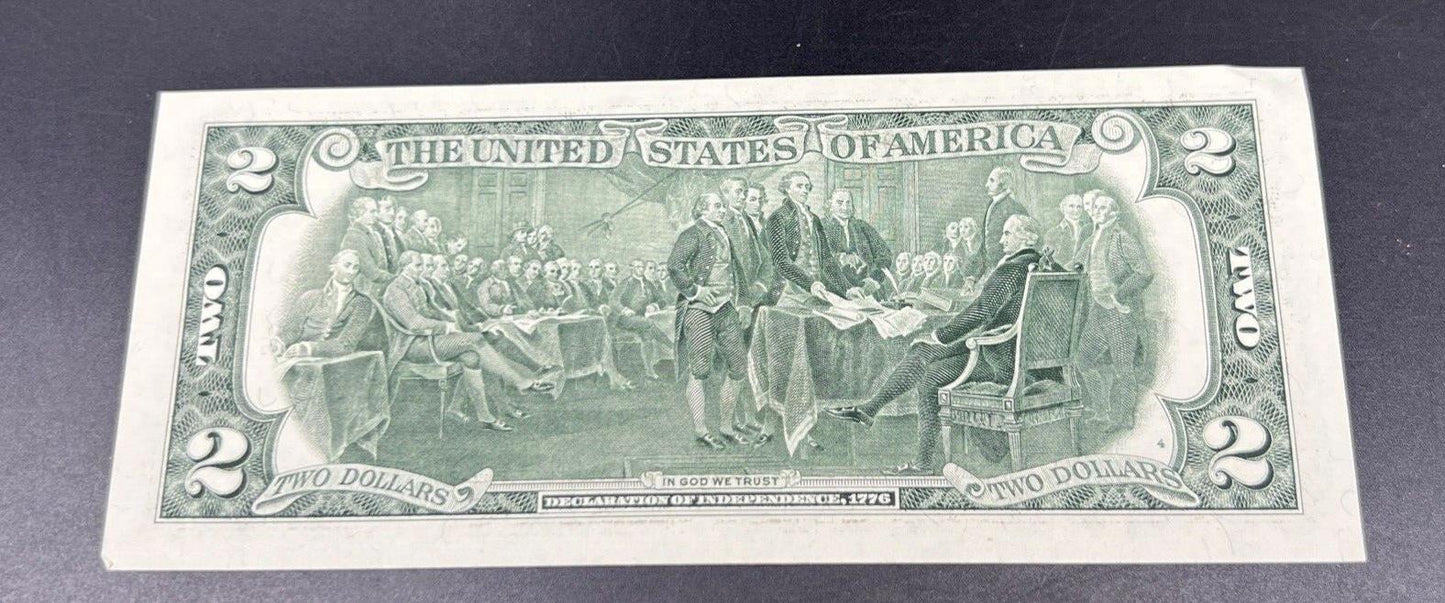 2003 $2 FRN Federal Reserve Two Dollar Bil CU UNC Fancy Repeat Serial # Number