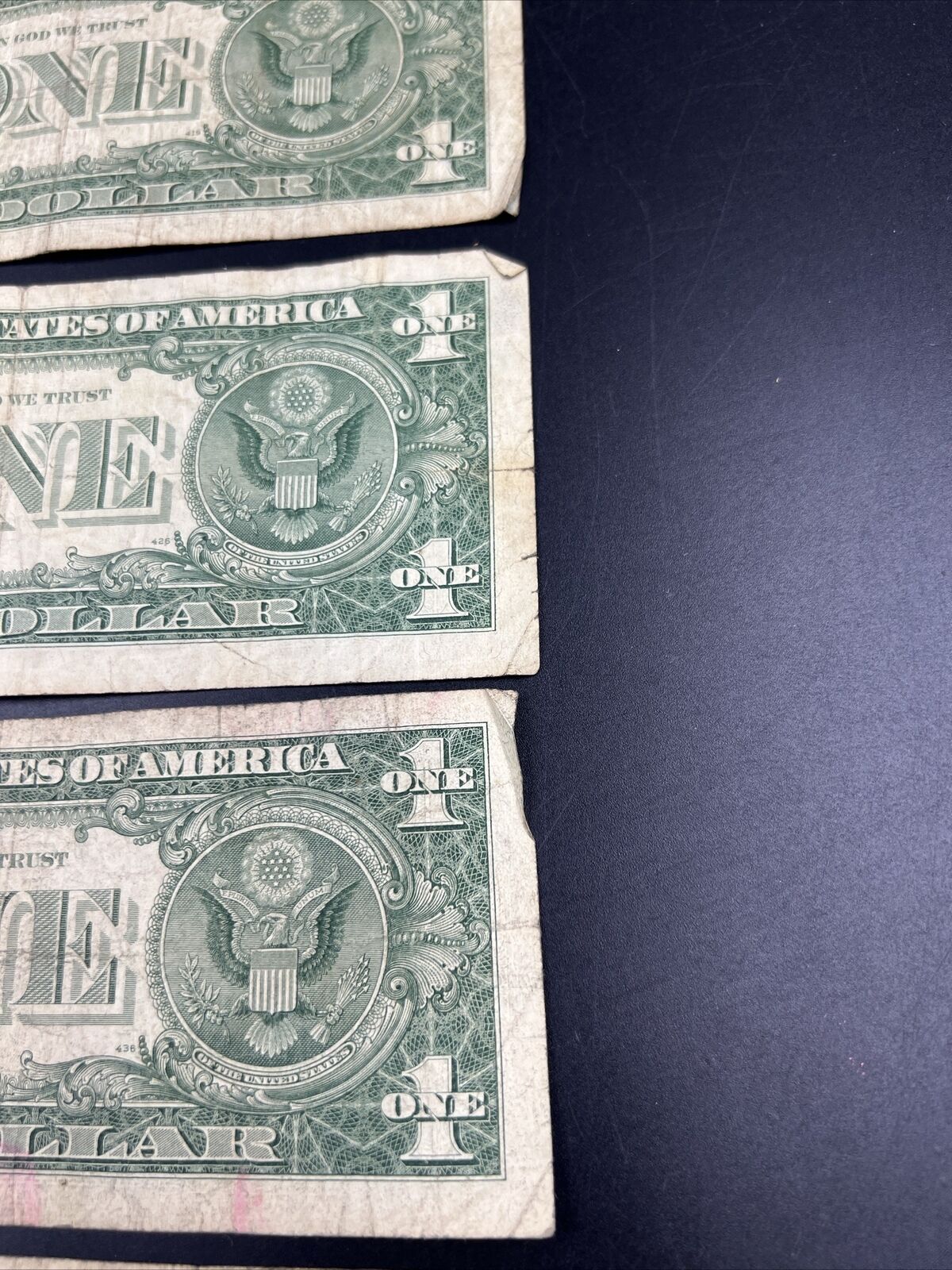 Lot of 5 1957 Silver Certificate Bill Currency Note Bills Very Circulated #878