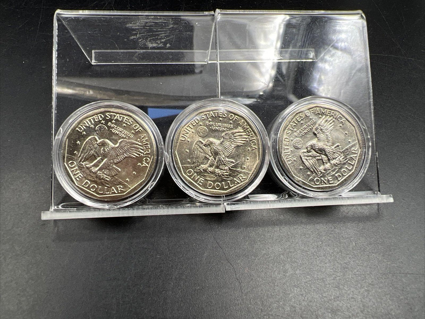 3 Coin SET 1981 P D & S $1 BU SBA Susan B Anthony Dollar Coin UNC in Capsules