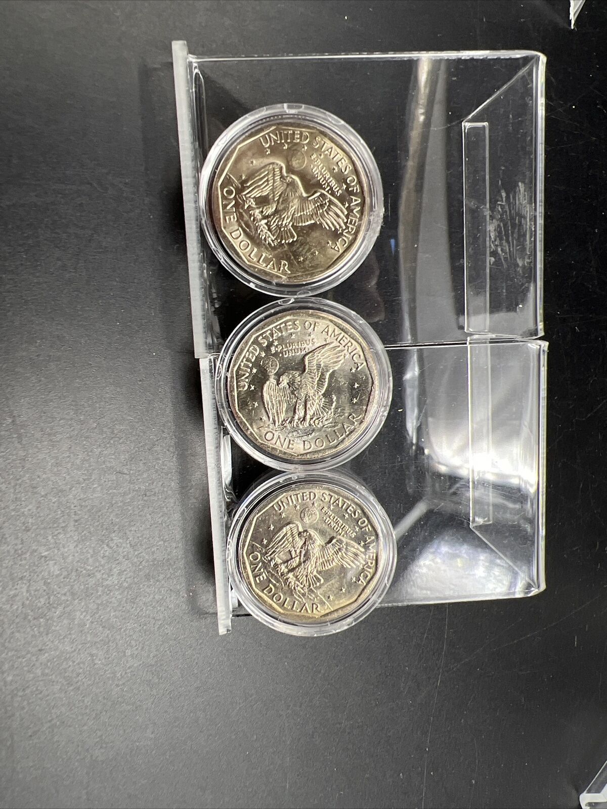 3 Coin Set $1 BU SBA 1980 PDS Dollar Susan B Anthony Coins CH UNC in Capsules
