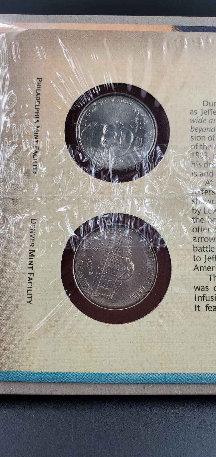2006 US Mint Return to Monticello Nickel P & D 2 Coin Set Sealed OGP