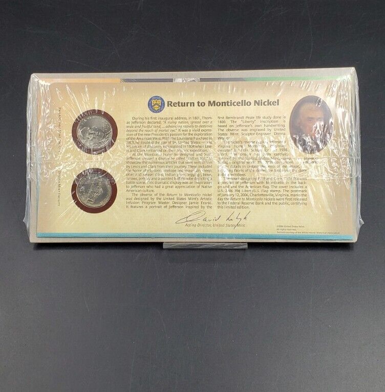 2006 US Mint Return to Monticello Nickel P & D 2 Coin Set Sealed OGP