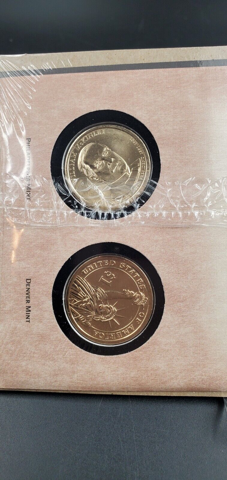 2013 William McKinley 25th Presidential Dollar P & D 2 coin Set First Day OGP