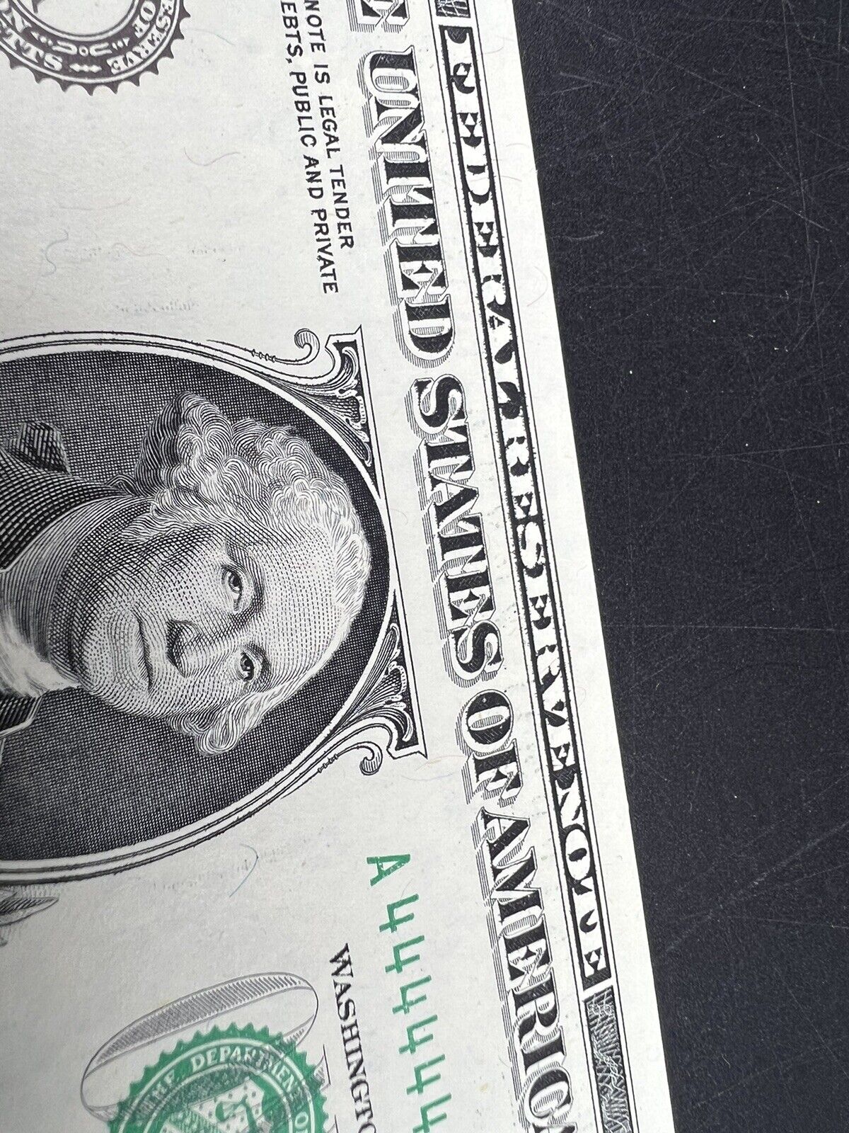 3 Consecutive 2006 $1 FRN SIXTUPLE REPEATER Serial Numbers 44444401-3 CH UNC