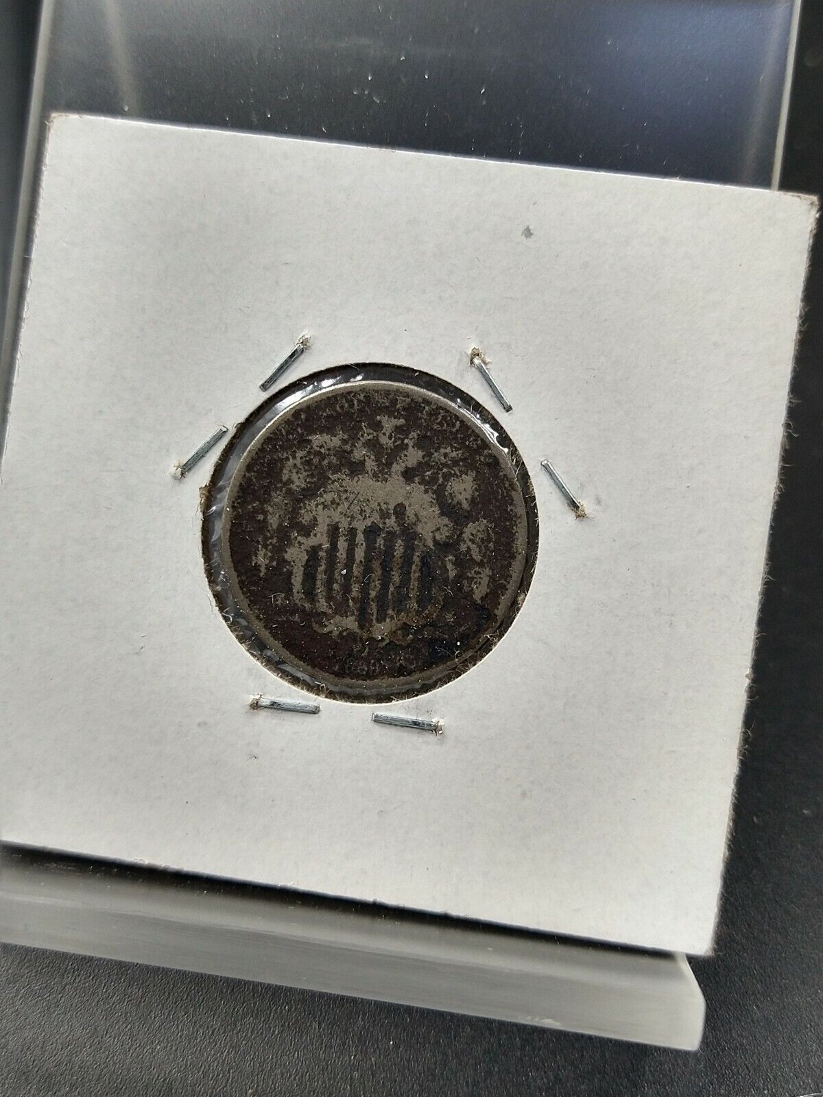 1868 Shield Nickel Five Cents Coin NO Rays very Circulated 5c