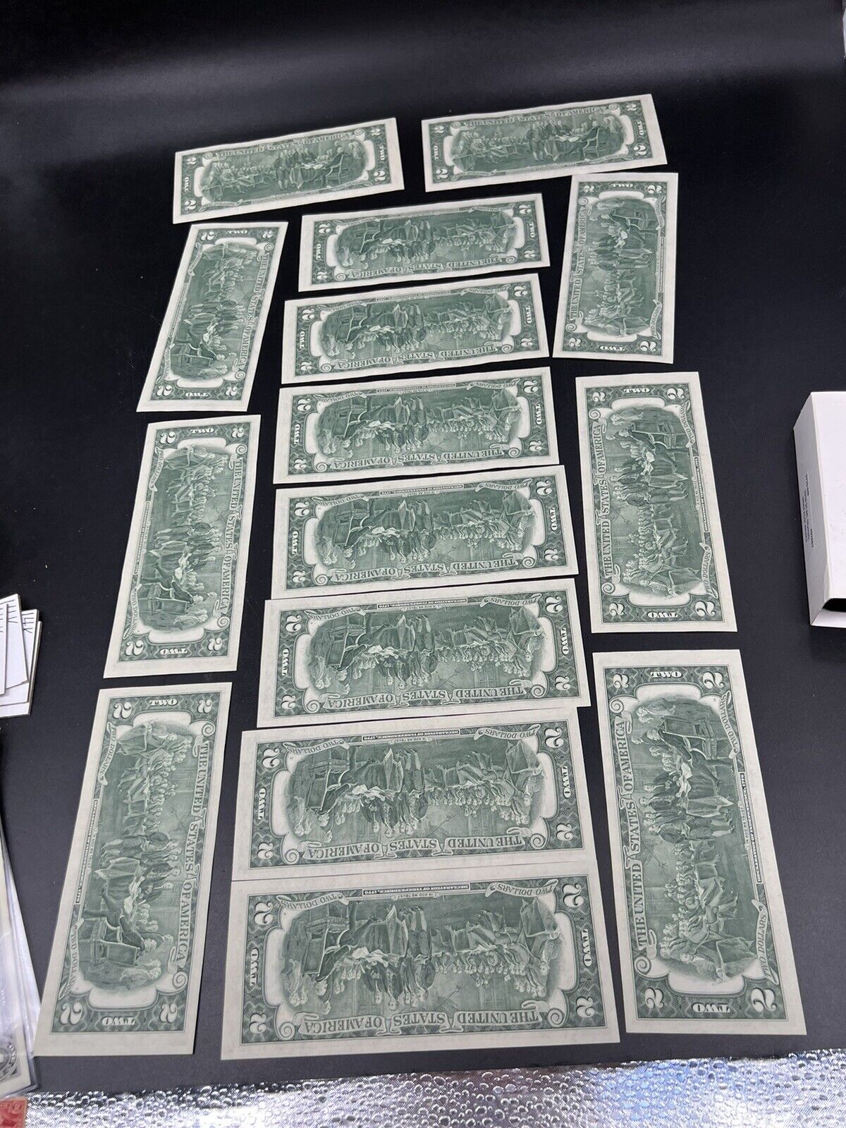 10 Consecutive 1976 FRN Two Dollar Bicentennial Issue UNC Postmarked 4/13/1978