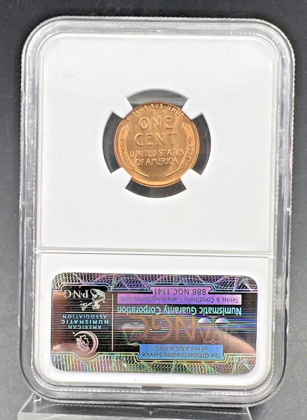 1945 D 1c Lincoln Wheat Cent Penny Coin MS66 RD NGC Gem BU