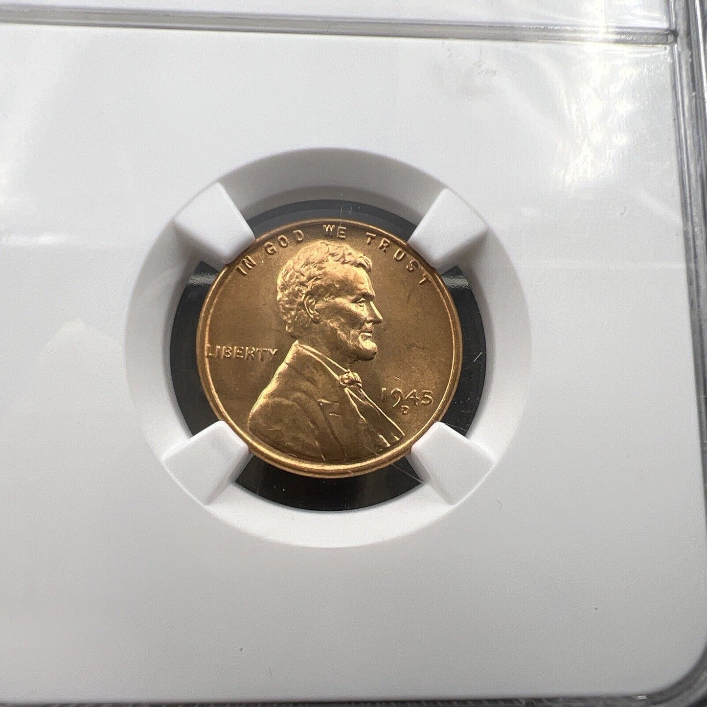 1945 D 1c Lincoln Wheat Cent Penny Coin MS66 RD NGC Gem BU