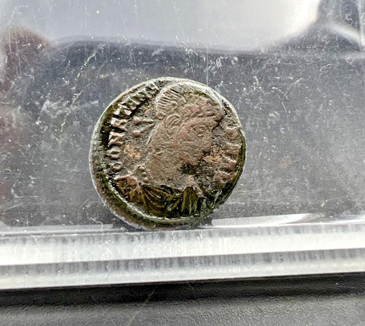 Constantine II Ancient Roman Empire Bronze Coin AE 4 VG Circ SKU3724B