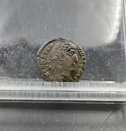 Constantius II AE 4 Ancient Roman Bronze Coin c. 347 - 348 AD VG Circ SKU#3724V