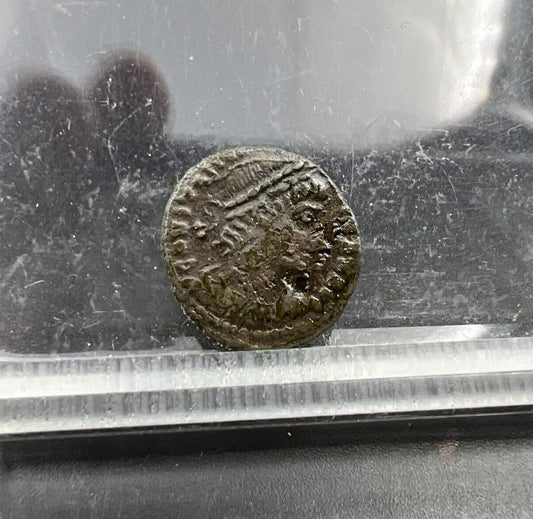 AE 4 Ancient Roman Bronze Coin Two Soldiers Reverse AG / Good Circ SKU#3724S