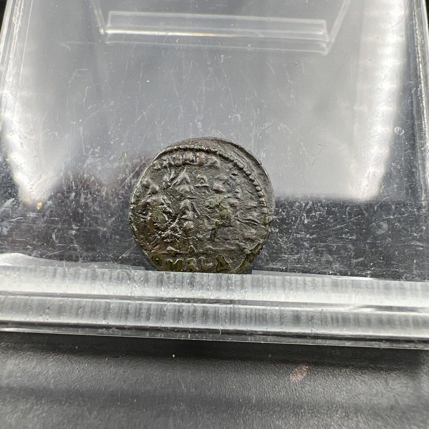 AE 4 Ancient Roman Bronze Coin Two Soldiers Reverse AG / Good Circ SKU#3724S