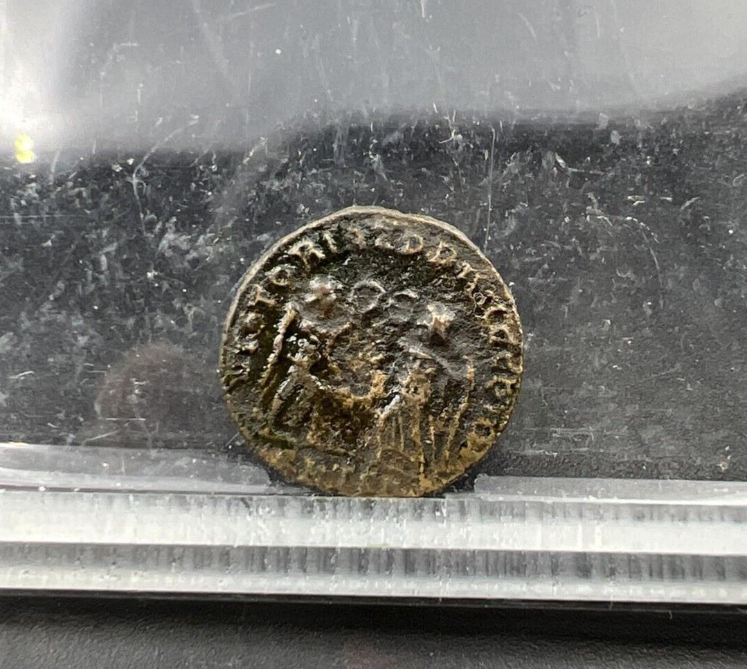 c. 342 - 348 Emperor Constans AE 4 Ancient Roman Coin VG Details SKU#3724R