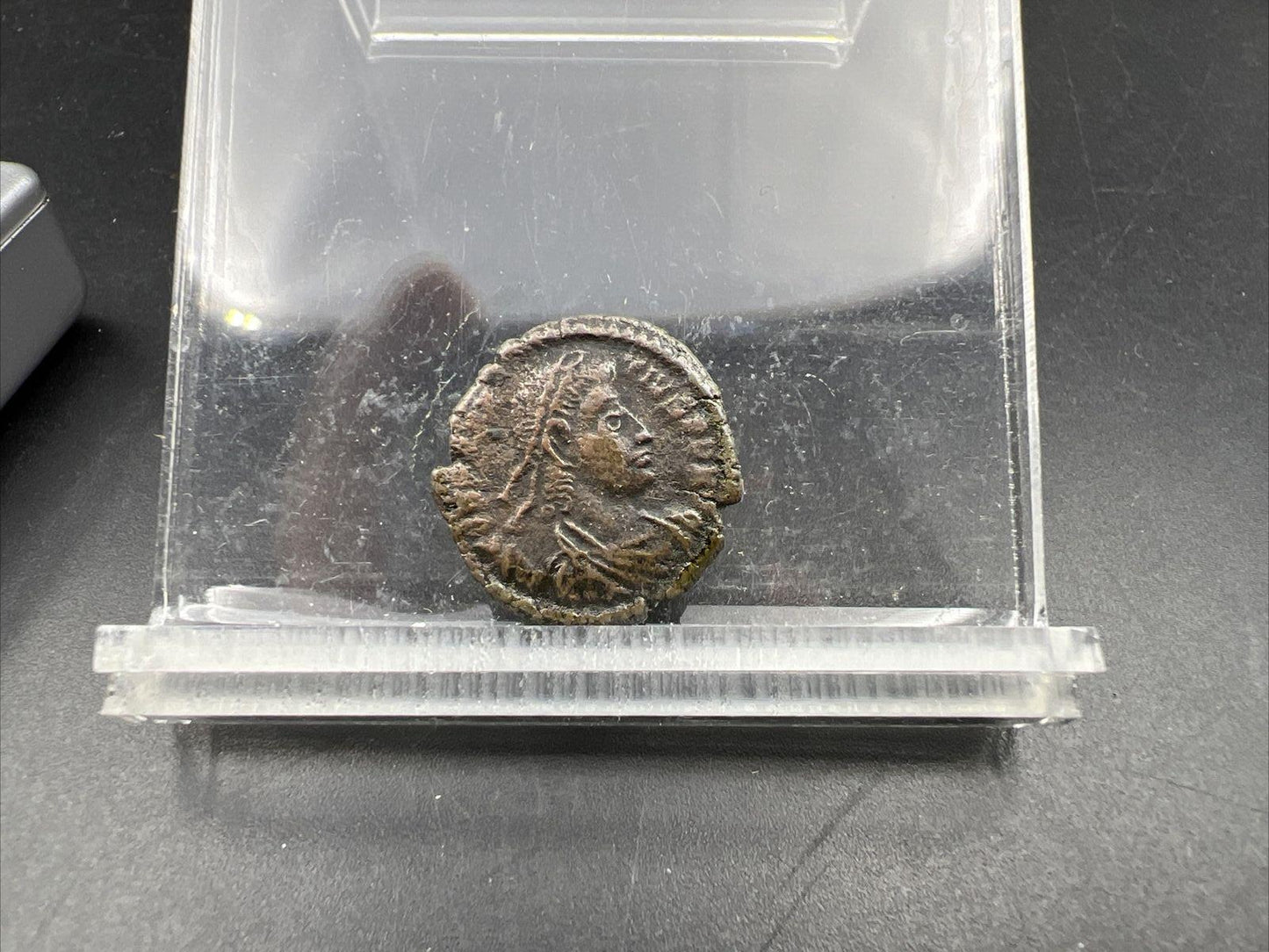 Ancient Roman Bronze Coin AE 4 Size Jupiter Reverse SKU #3724AZX