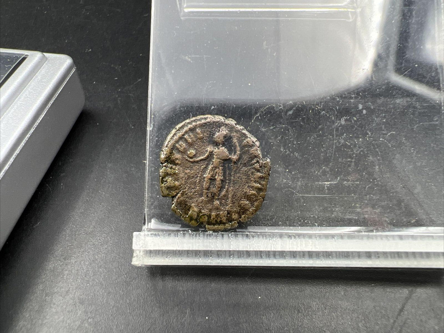 Ancient Roman Bronze Coin AE 4 Size Jupiter Reverse SKU #3724AZX