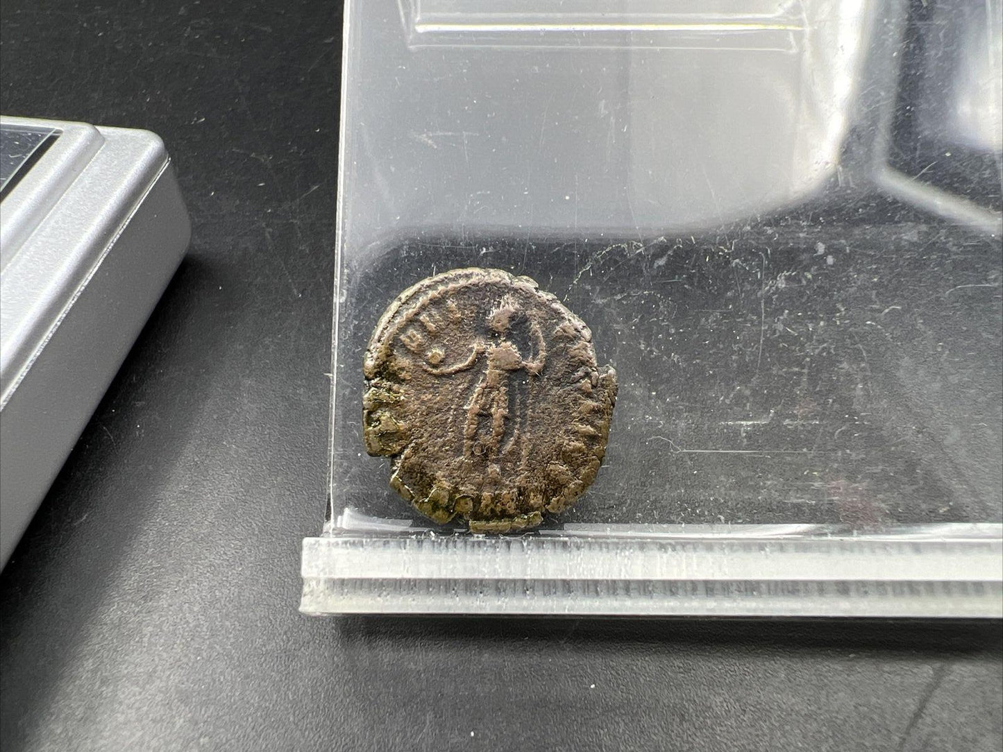 Ancient Roman Bronze Coin AE 4 Size Jupiter Reverse SKU #3724AZX