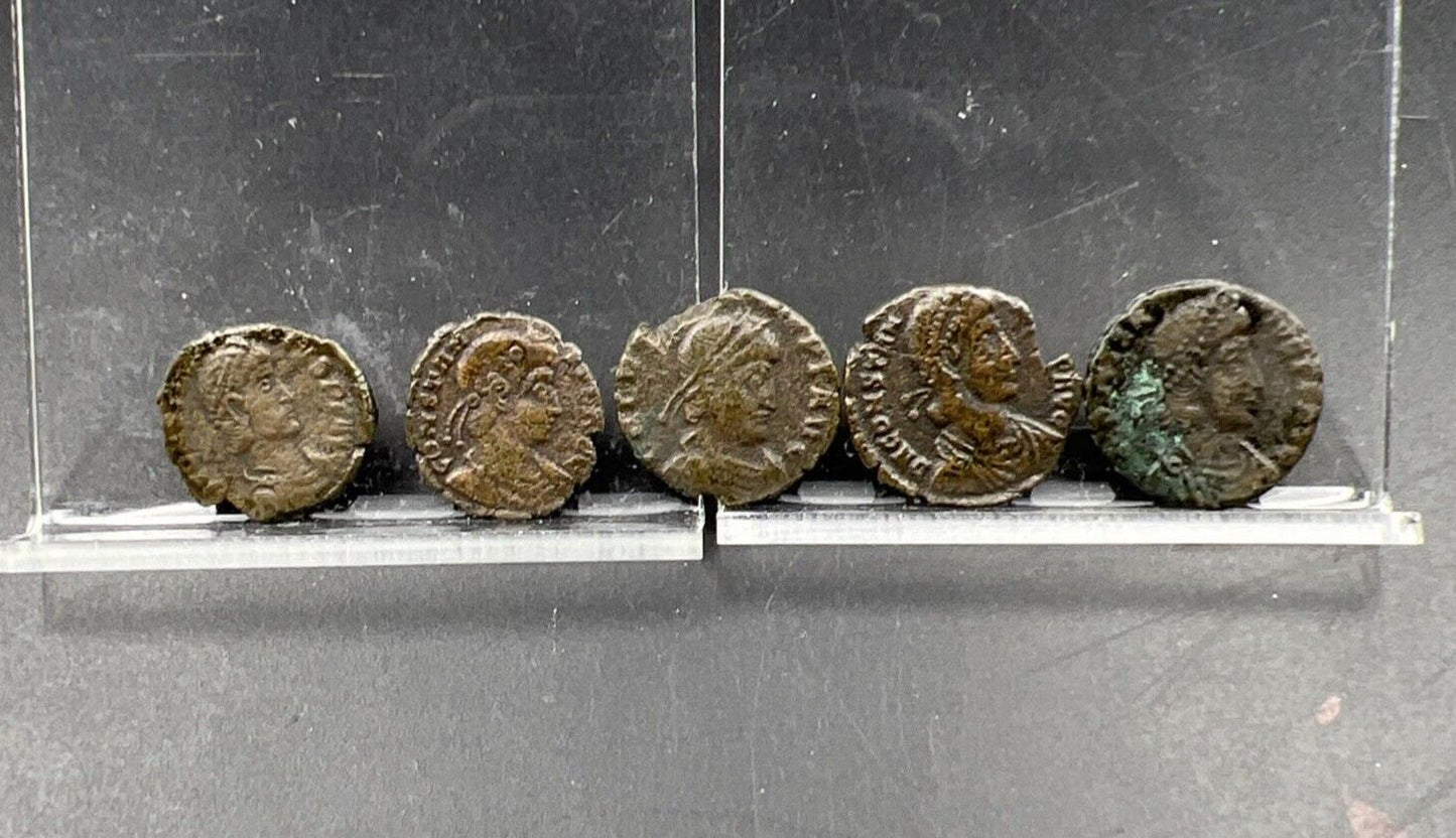 Museum Quality Lot Set of 5 Ancient Roman Coins CH Circ conditions #2222024A
