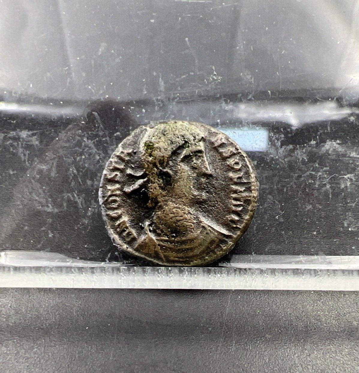 Emperor on Galley Constans AE 3 Nummus 348 350 AD Ancient Bronze Coin SKU32124c