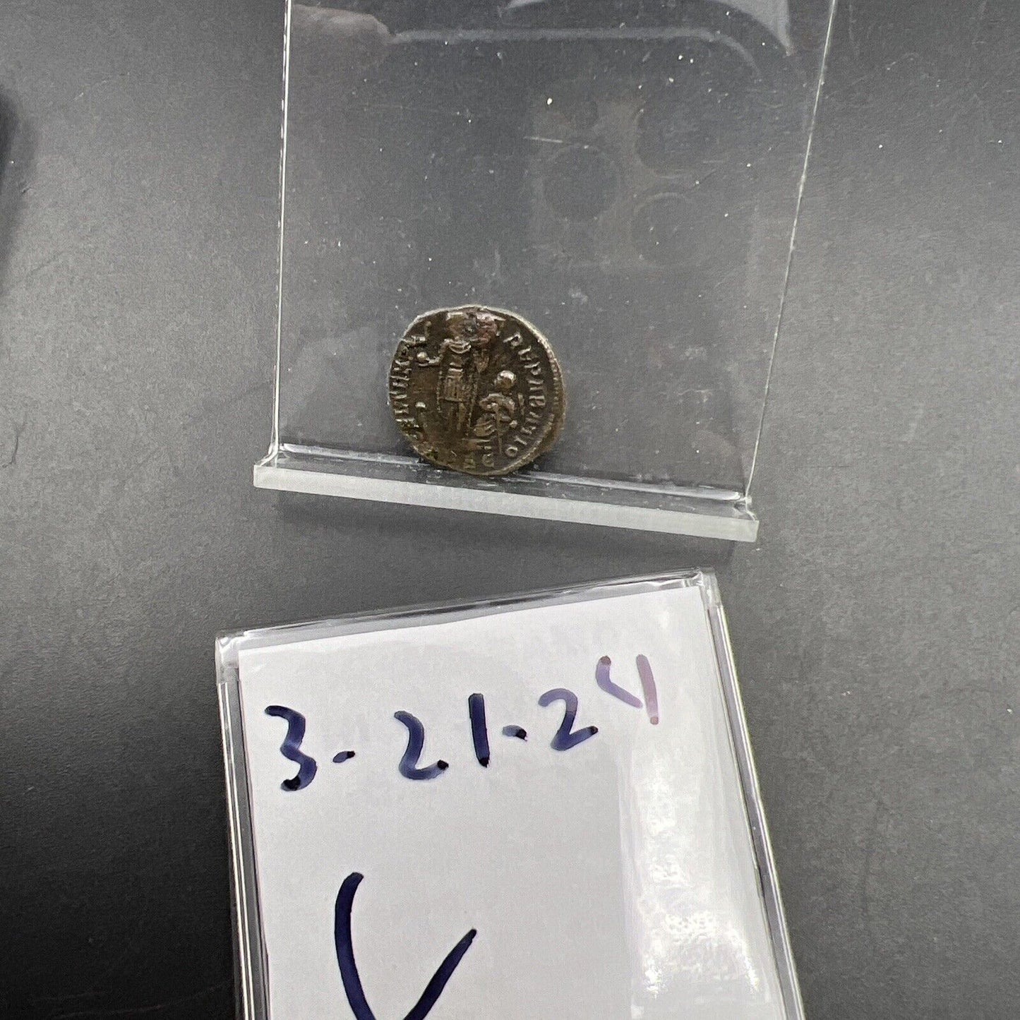 Emperor on Galley Constans AE 3 Nummus 348 350 AD Ancient Bronze Coin SKU32124c