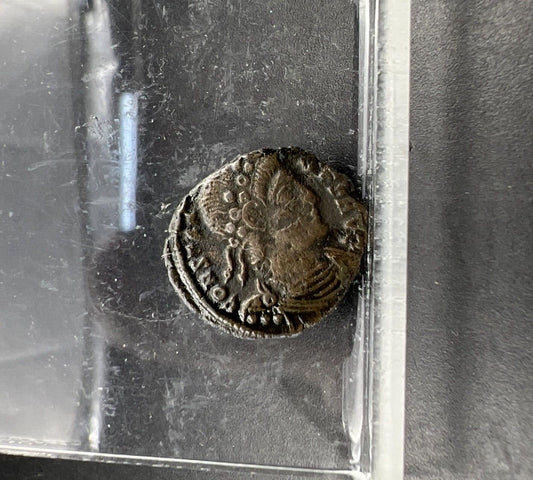 Emperor Constants AE 4 Ancient Bronze Coin c. 342 - 348 AD VF Circ SKU32124F