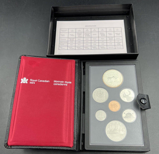 1985 Canada Double Dollar Proof Set Royal 7 Coin Canadian Mint in case SK#A