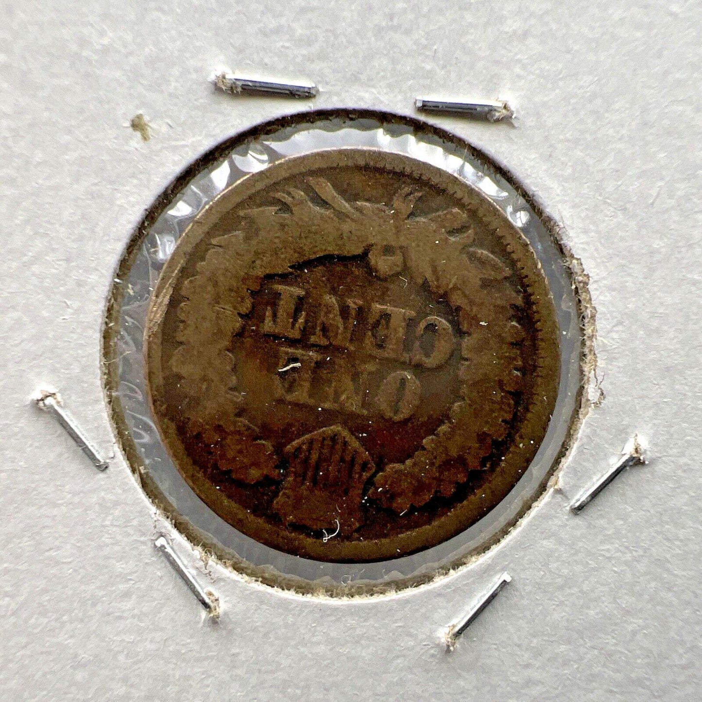 1864 1c Indian Cent Penny Coin Copper Nickel Alloy G / VG Details