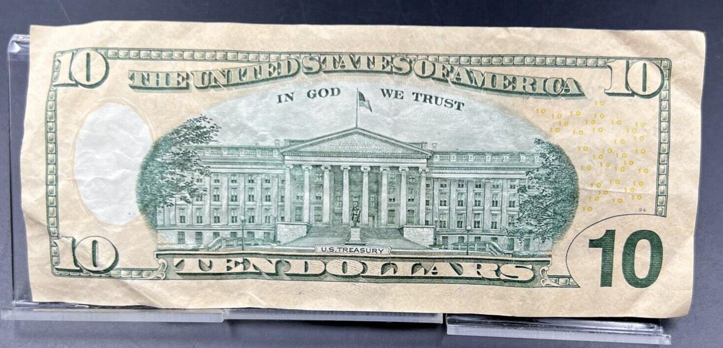 2017 A $10 Star * FRN Federal Reserve Replacement Note Fine Circ Fancy Serial #