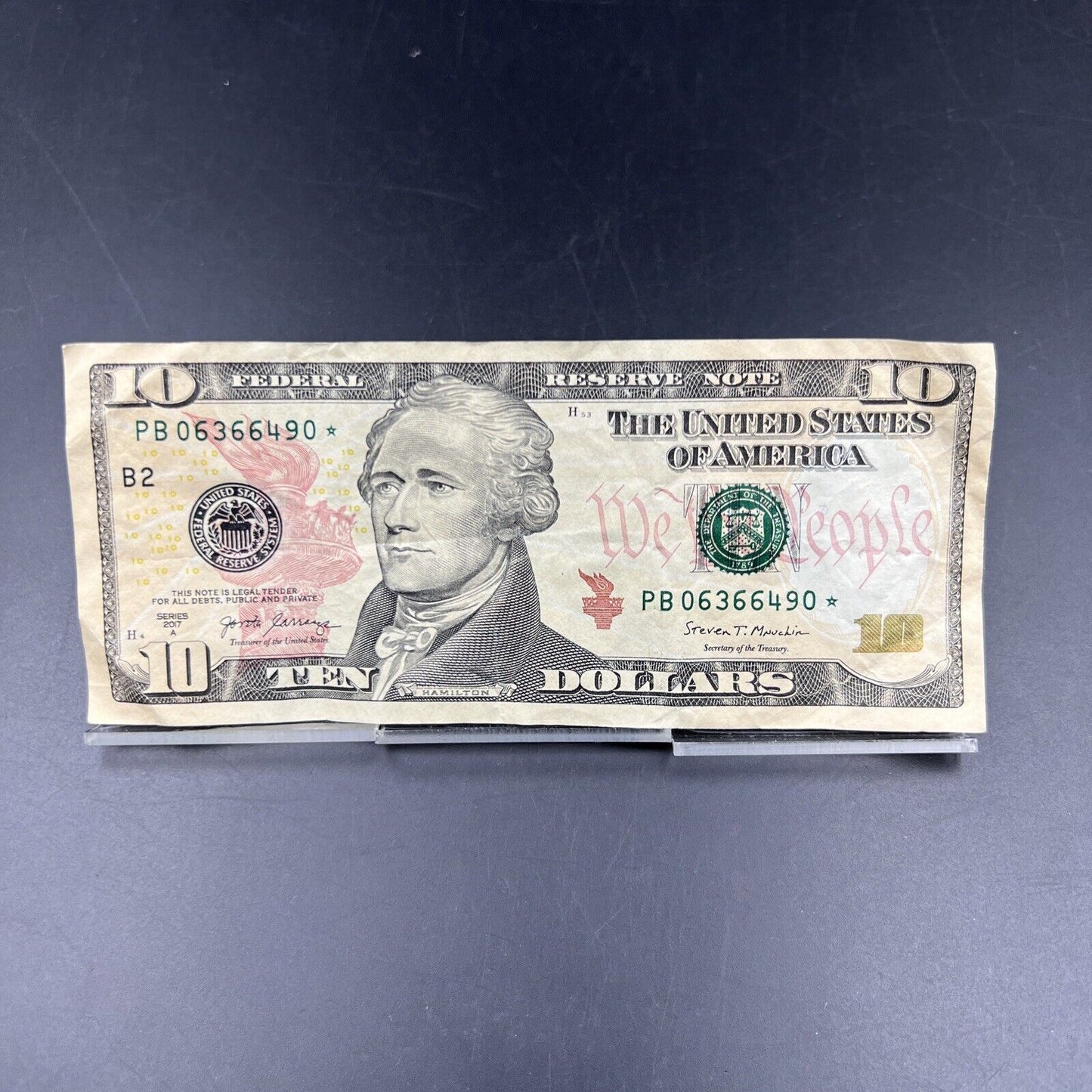2017 A $10 Star * FRN Federal Reserve Replacement Note Fine Circ Fancy Serial #