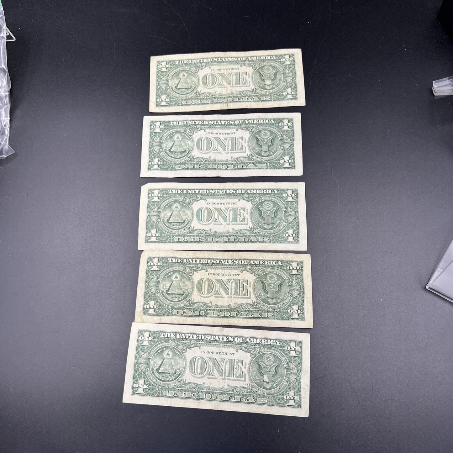 Lot of 5 Modern Date FRN Federal Reserve Star * $1 One Dollar Notes Circ