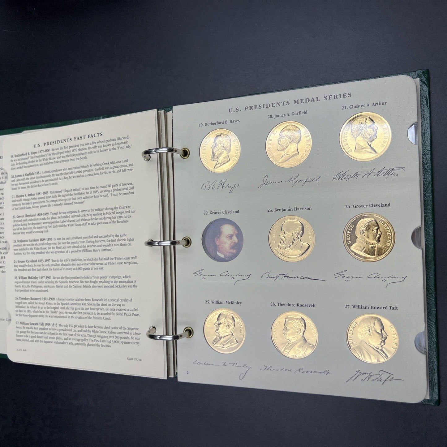 42 Gold Plated US Presidential UNC Medal Set in Littleton Album