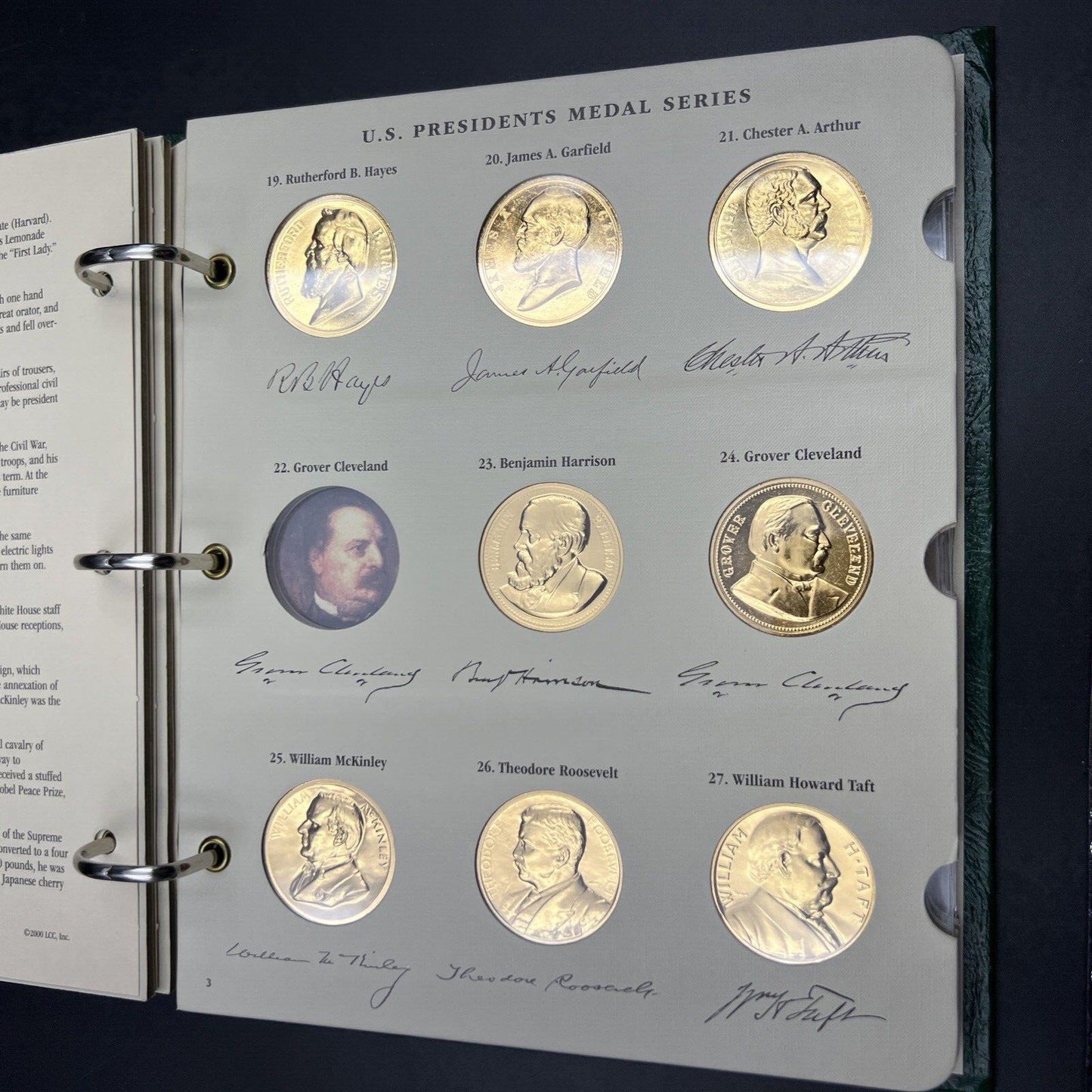 42 Gold Plated US Presidential UNC Medal Set in Littleton Album