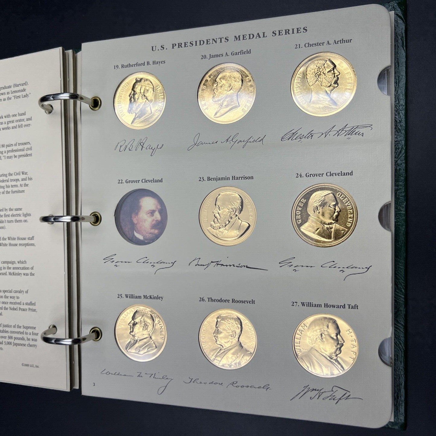42 Gold Plated US Presidential UNC Medal Set in Littleton Album
