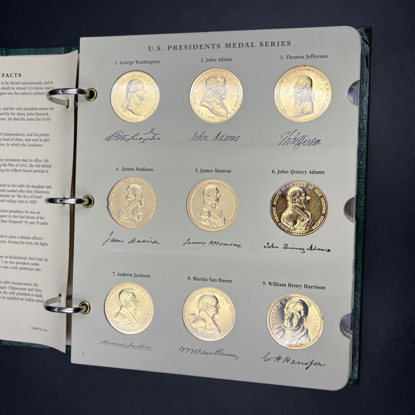 42 Gold Plated US Presidential UNC Medal Set in Littleton Album