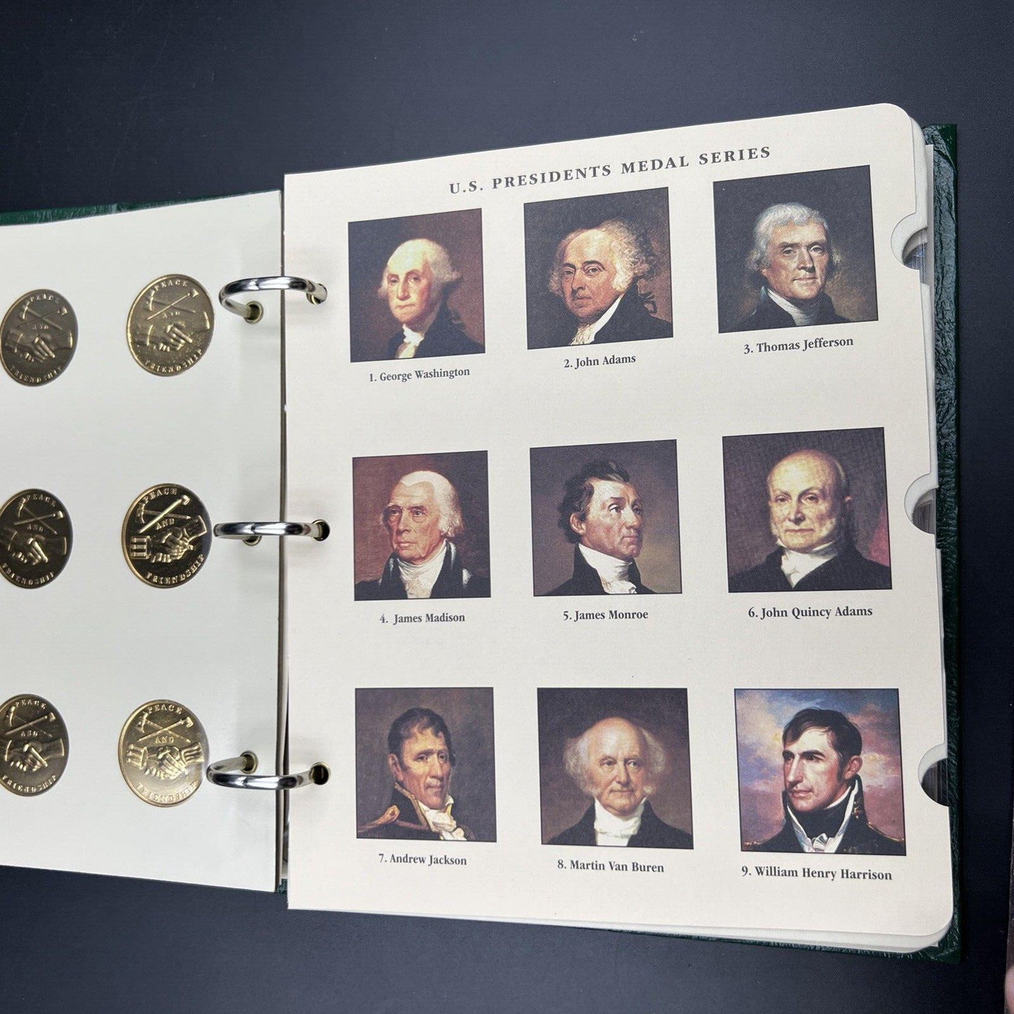 42 Gold Plated US Presidential UNC Medal Set in Littleton Album