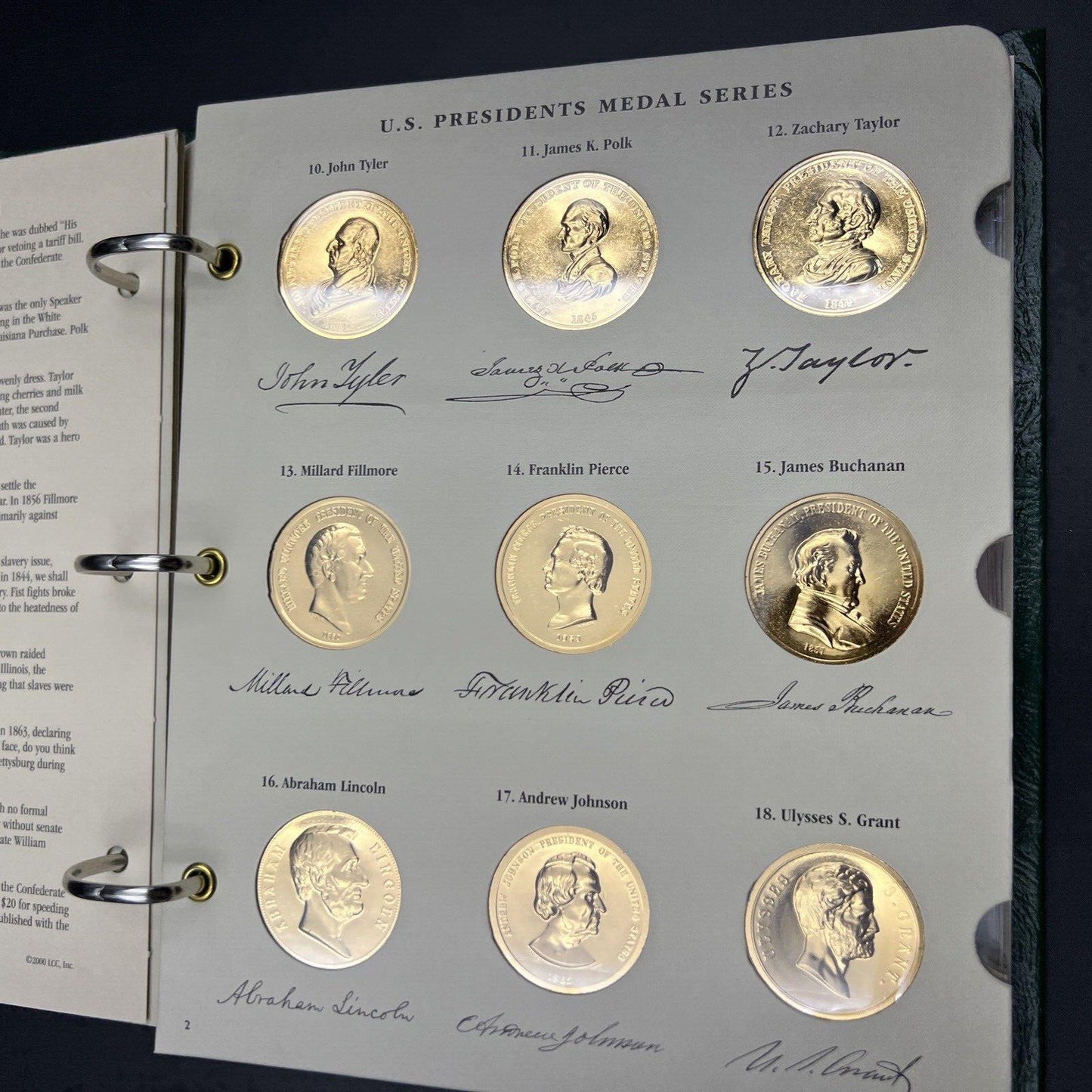 42 Gold Plated US Presidential UNC Medal Set in Littleton Album