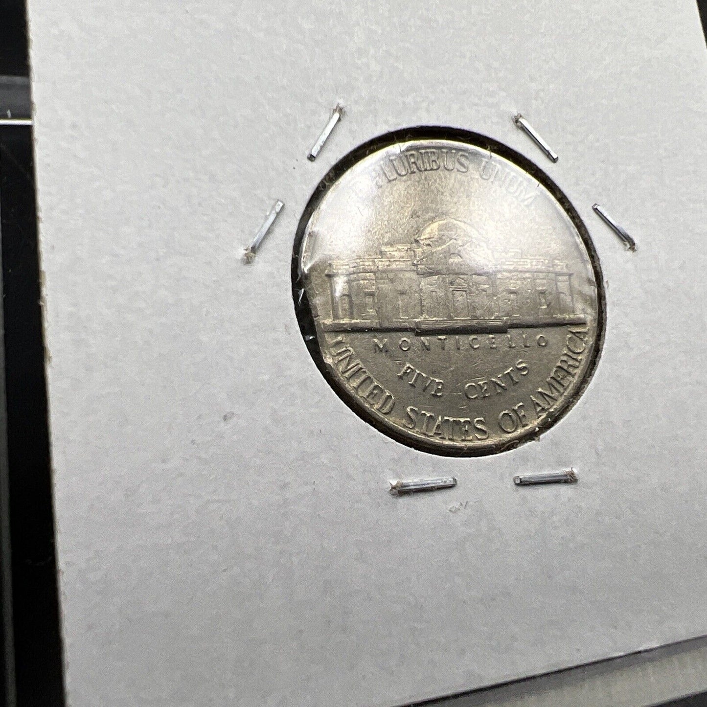 Lot of 2 Jefferson Nickels with Clipped Planchet Error 1942 & 1978 VF Circ