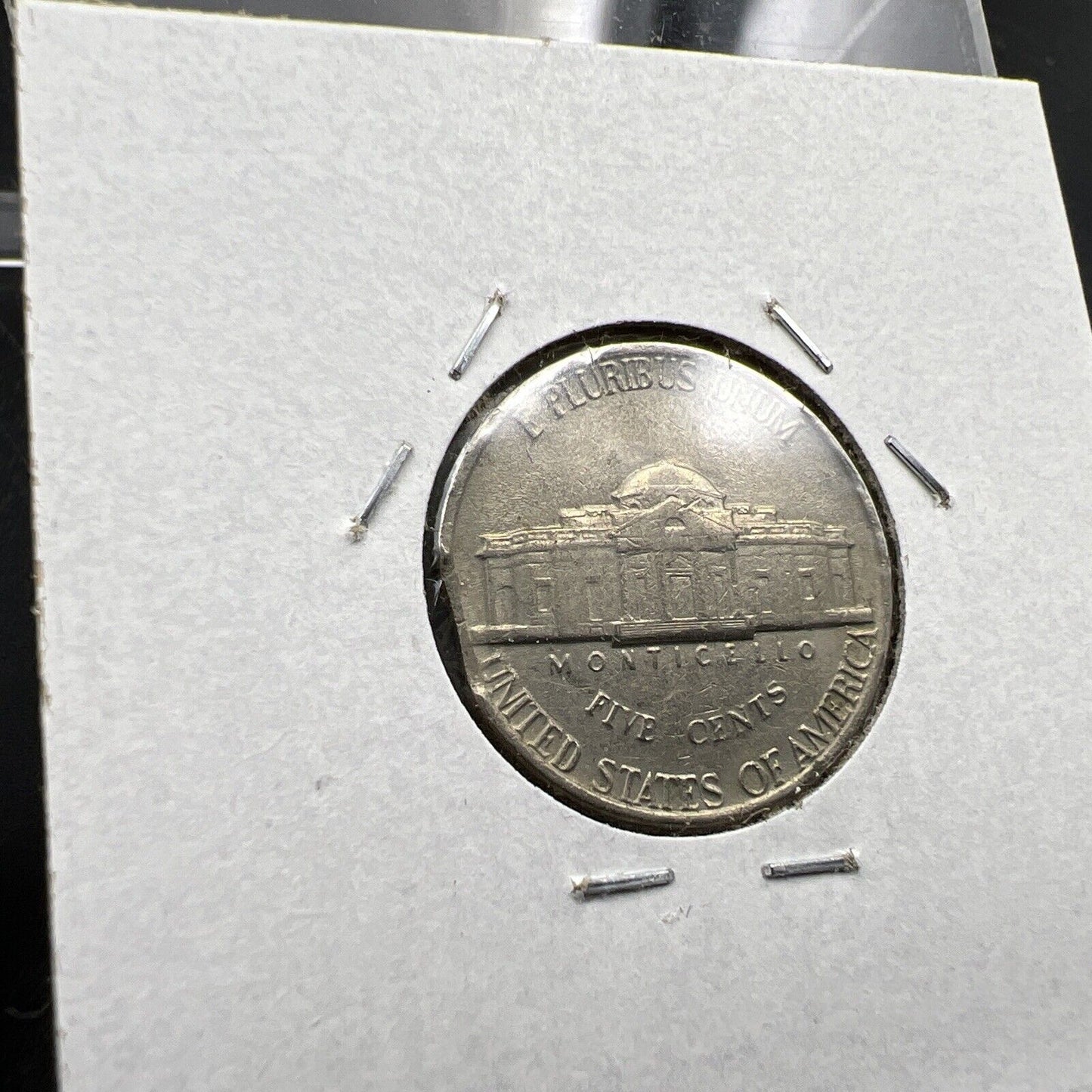 Lot of 2 Jefferson Nickels with Clipped Planchet Error 1942 & 1978 VF Circ